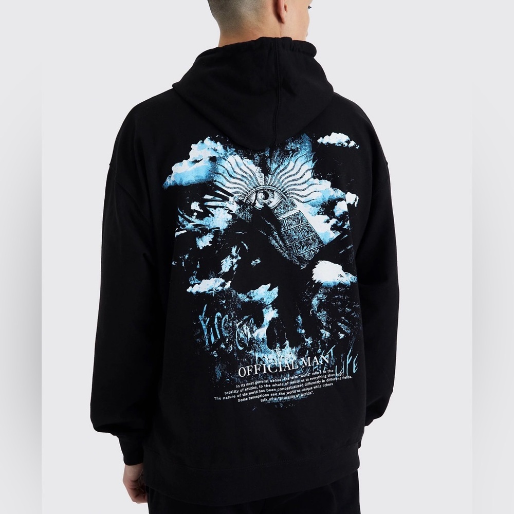 New OVERSIZED GRAPHIC HOODIE‎